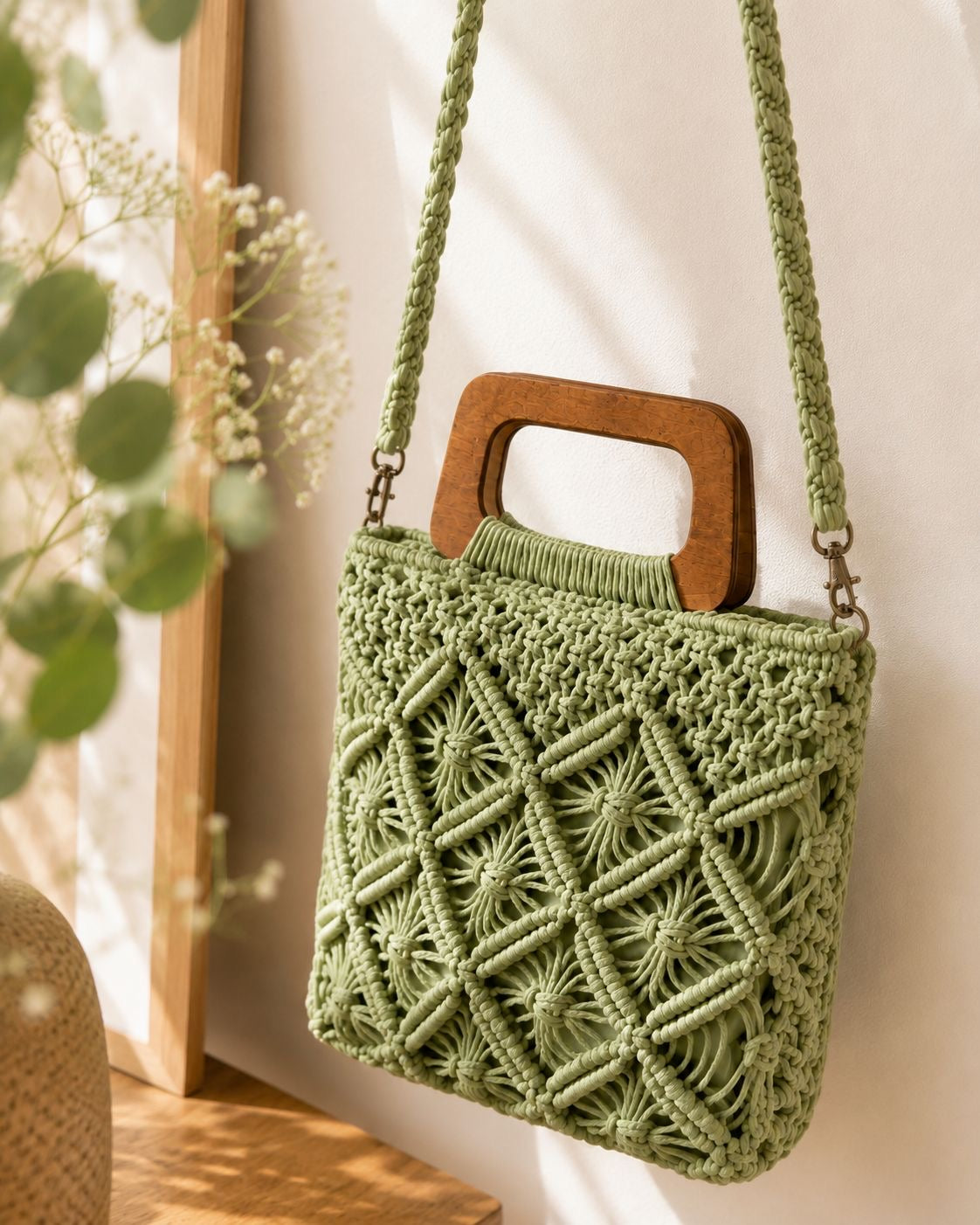Sac à mains / bandoulière en crochet [ Vert ] Eylim Boutique
