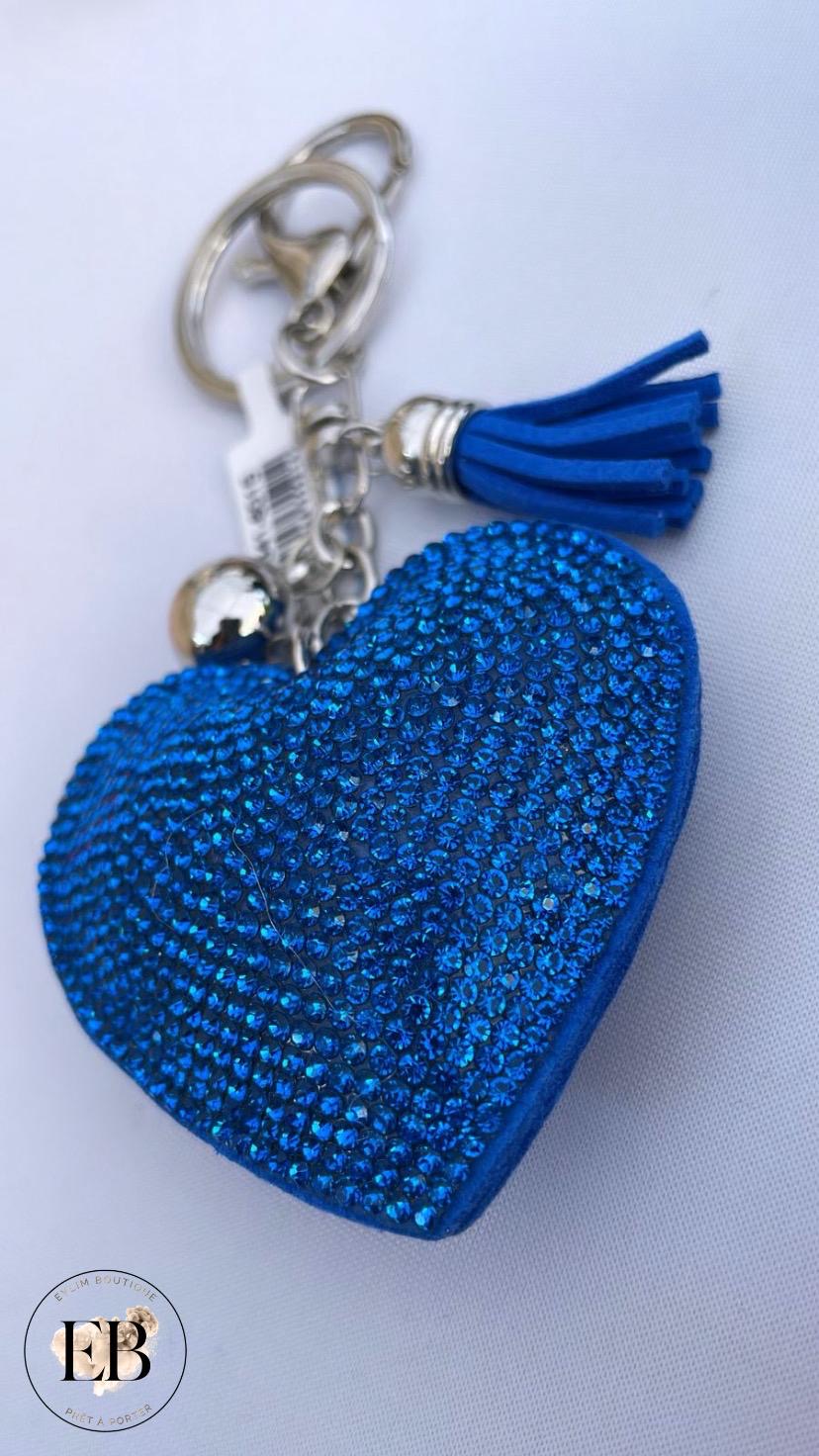Porte clés CŒUR [ Bleu ]