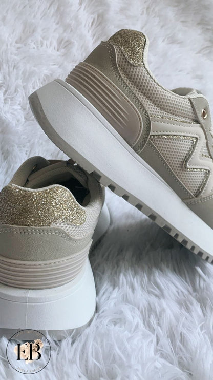 Baskets FREESIA [ Beige ] Eylim Boutique