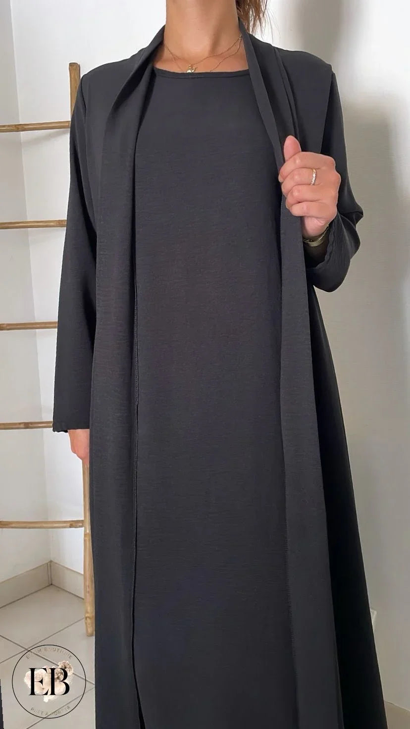 Abaya - Kimono NAYA [ Noir ] Eylim Boutique