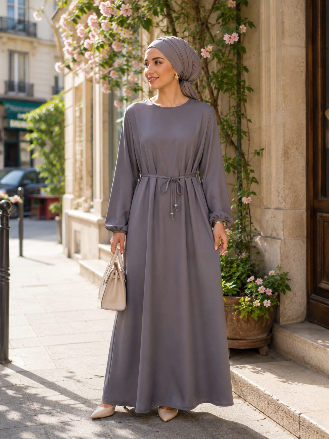 Abaya SAFA [ Gris ] Eylim Boutique