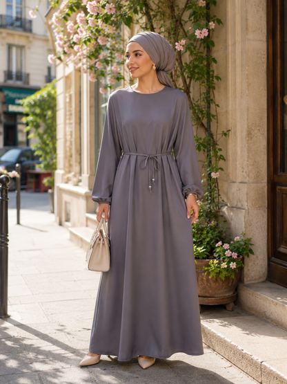 Abaya SAFA [ Gris ] Eylim Boutique