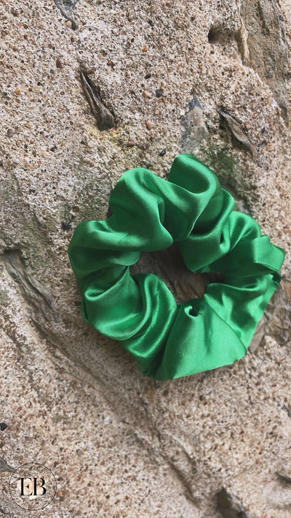 Chouchou SATINÉ [ Vert 1 ] - Eylim Boutique