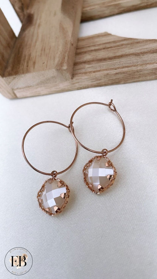 Boucles d’oreilles HIBIS [ Rose gold ]