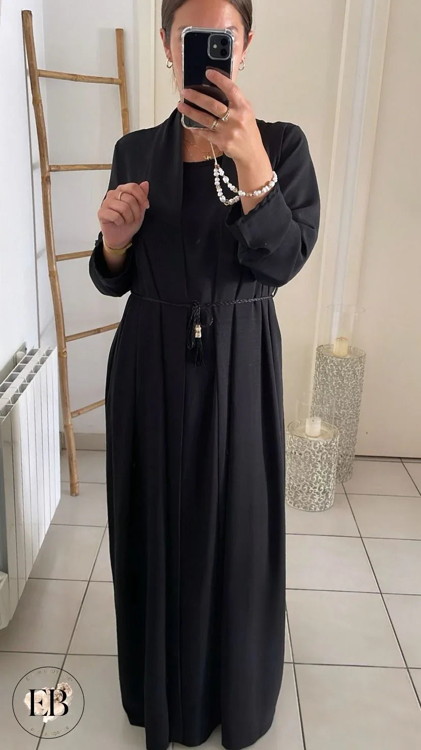 Abaya - Kimono NAYA [ Noir ] Eylim Boutique