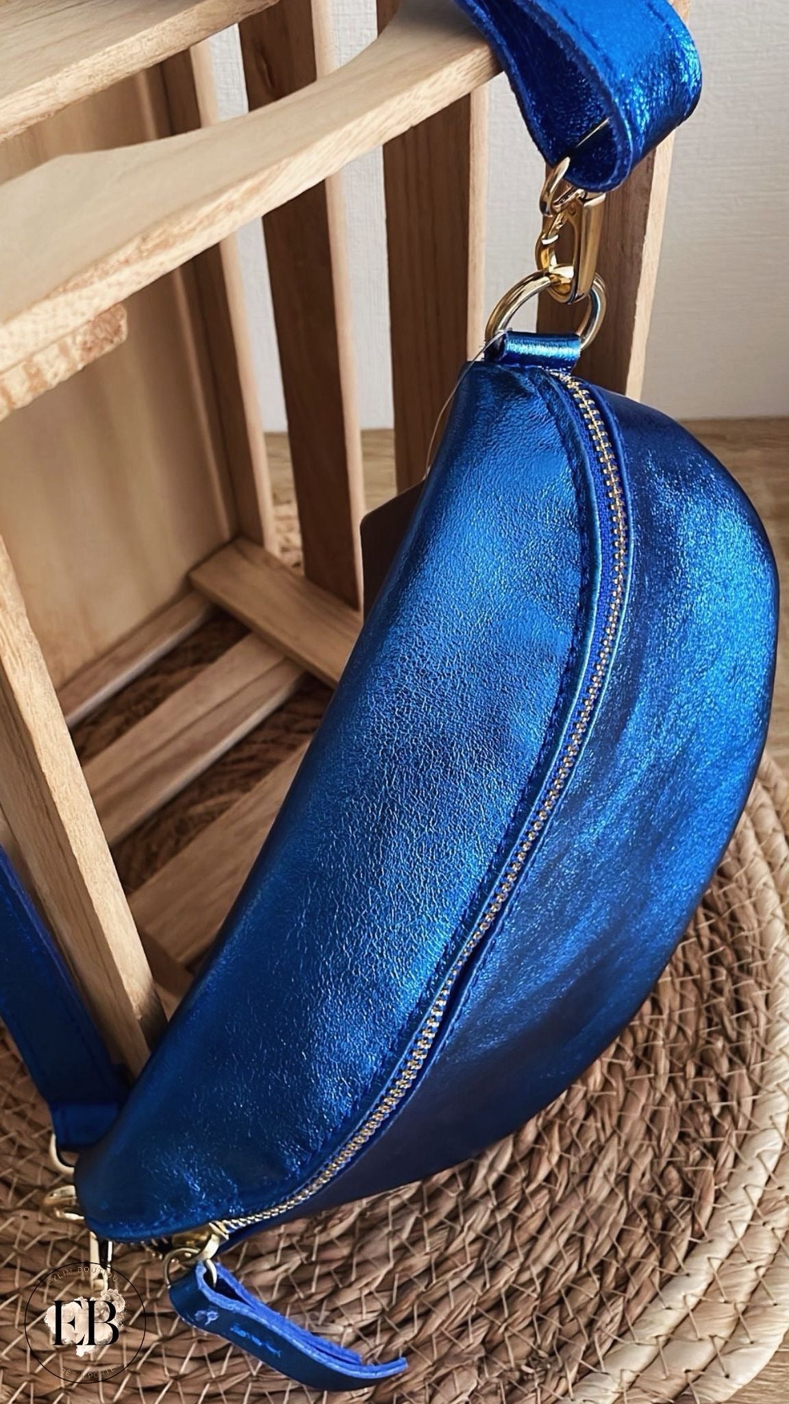 Sacoche bandoulière CUIR [ Bleu roi ] Eylim Boutique