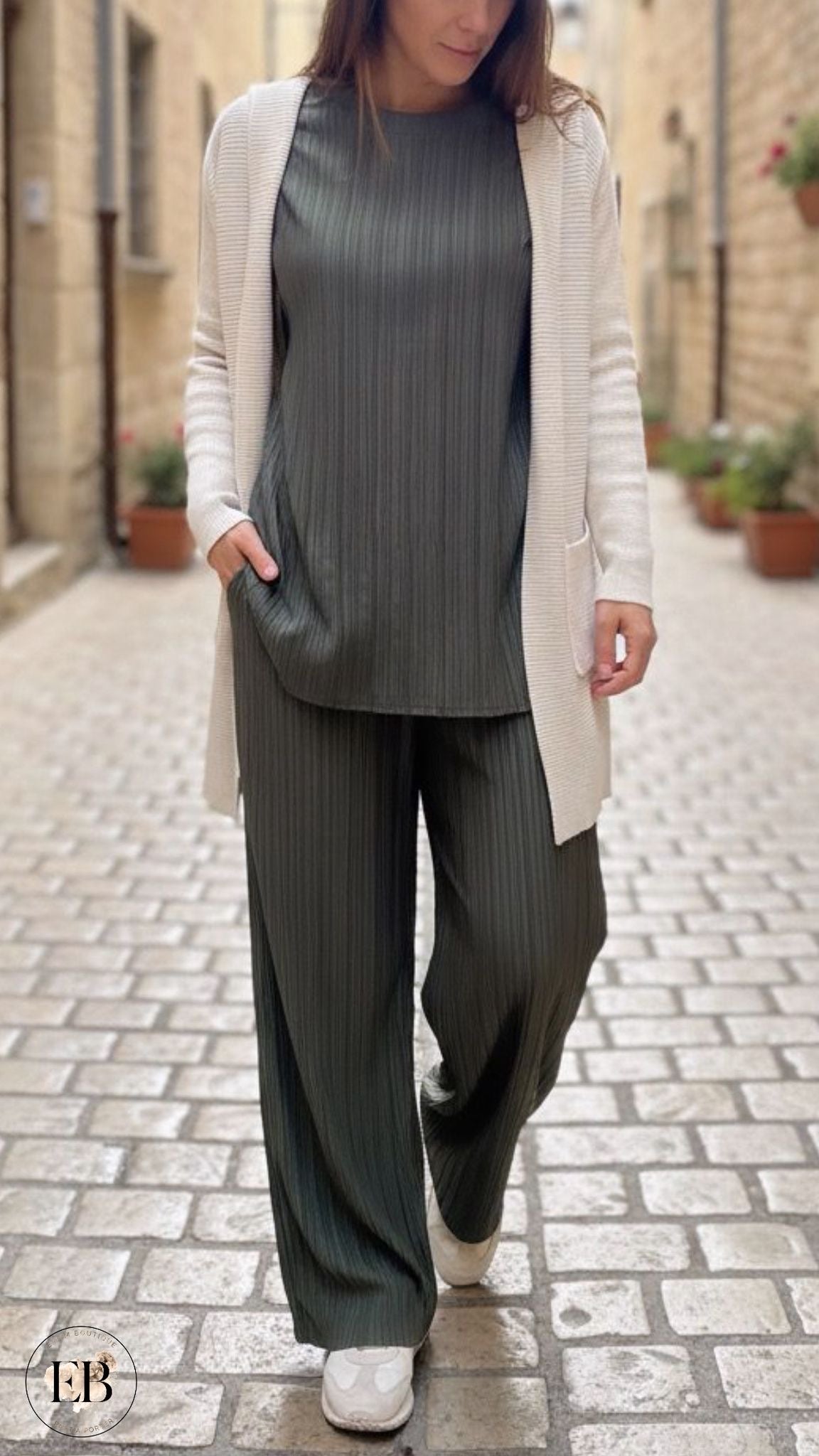 Gilet à capuche CÉLESTE [ Écru ] Eylim Boutique