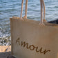 Sac fourre tout AMOUR [ Beige ]