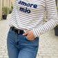 T-shirt AMORE MIO [ Bleu roi ]