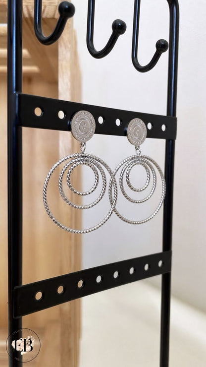 Boucles d’oreilles pendantes [ Argenté ] - Eylim Boutique