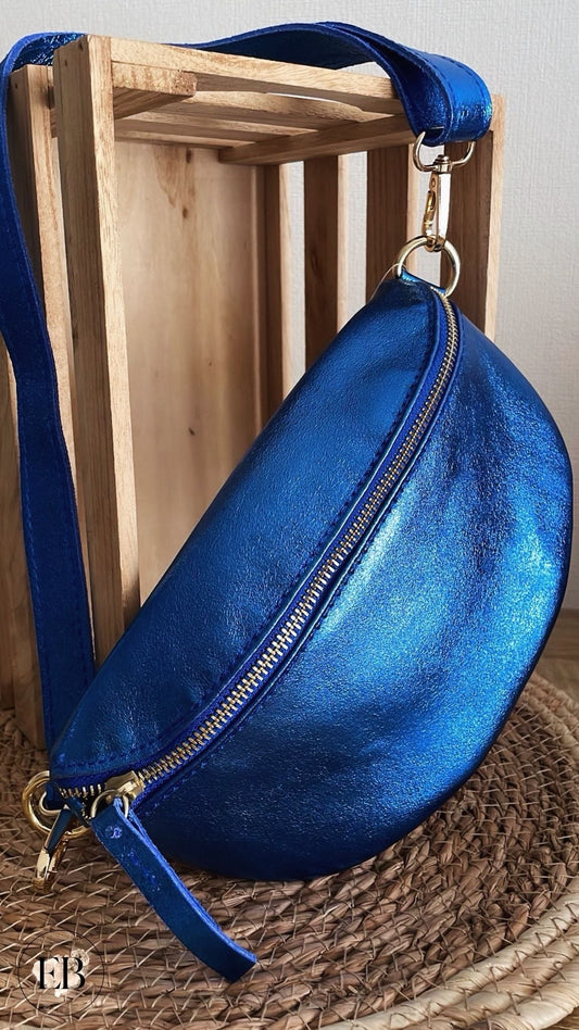 Sacoche bandoulière CUIR [ Bleu roi ] Eylim Boutique
