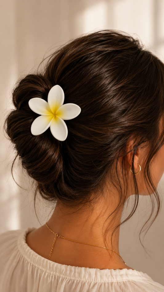 Pince à cheveux TAHITI [ Blanc ] Eylim Boutique