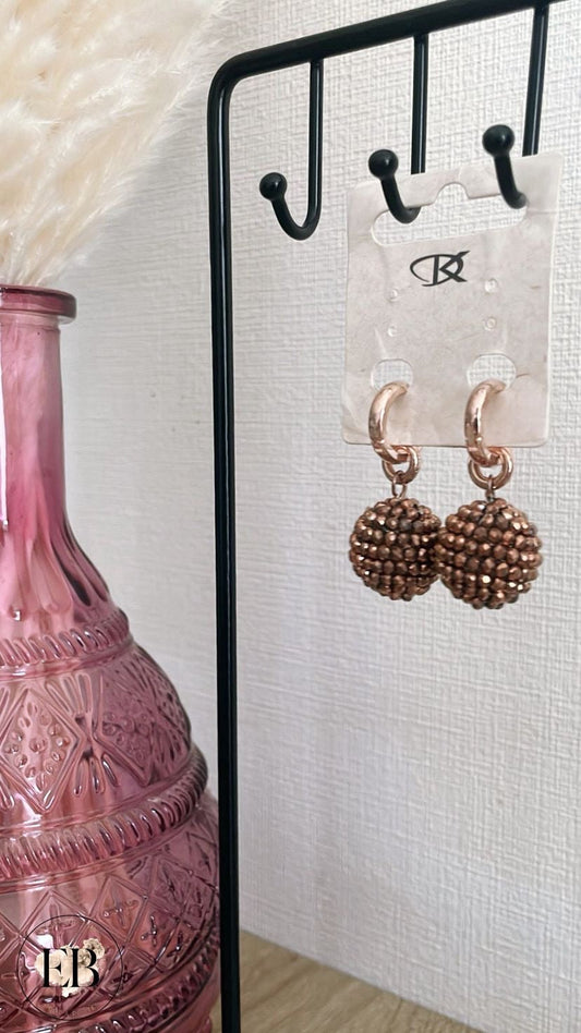 Boucles d’oreilles [ Marron ]