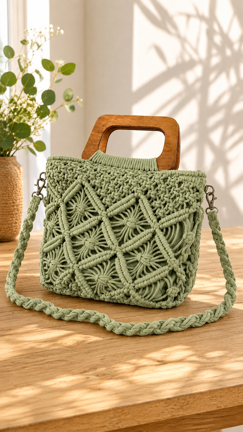 Sac à mains / bandoulière en crochet [ Vert ] Eylim Boutique