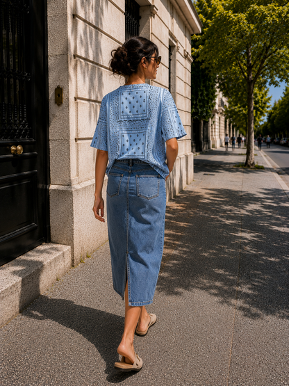 T-shirt MADDY [ Bleu ciel ] Eylim Boutique