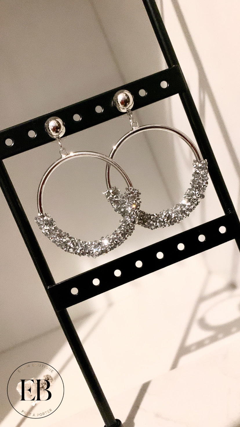 Boucles d’oreilles pendantes [ Argent ]