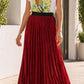 Jupe plissée AUDREY [ Bordeaux ] Eylim Boutique
