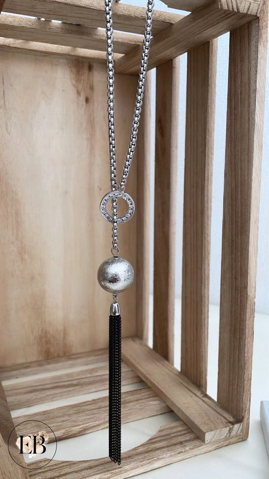 Collier sautoir [ Argenté ]