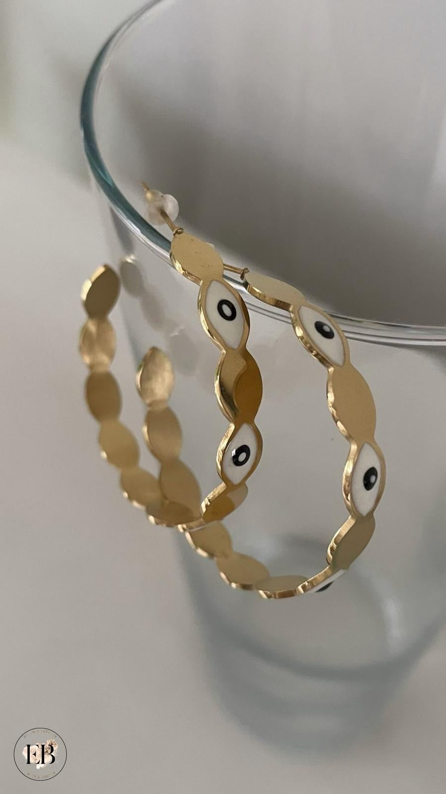 Créoles ŒIL [ Doré ] Eylim Boutique