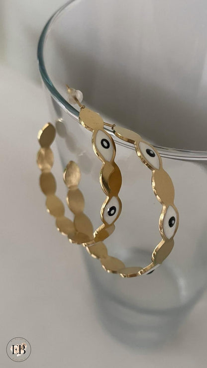 Créoles ŒIL [ Doré ] Eylim Boutique