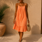 Robe vichy GAËLLE [ Orange ] Eylim Boutique