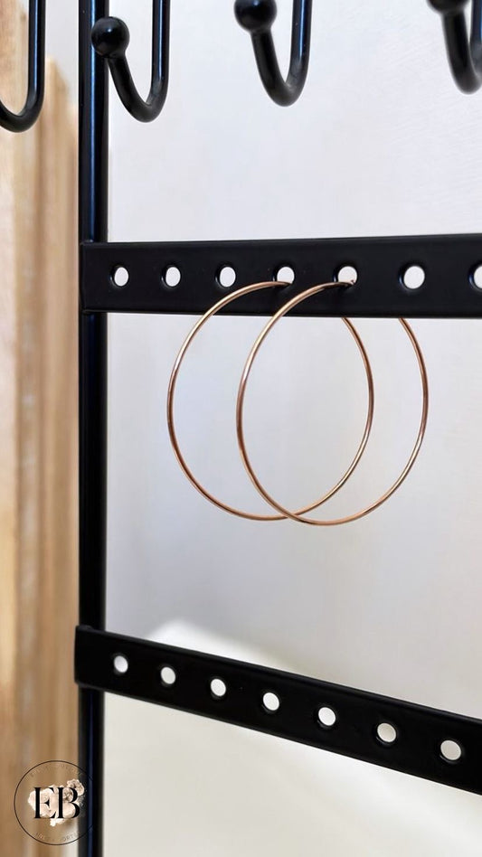 Boucles d’oreilles CRÉOLES [ Rose gold ]