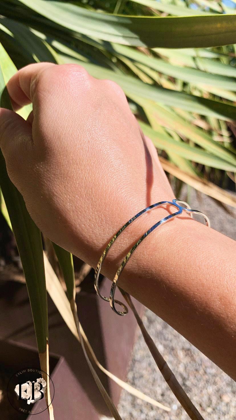 Bracelet JONC [ Argenté ]