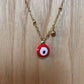 Collier ŒIL [ Rouge ] Eylim Boutique