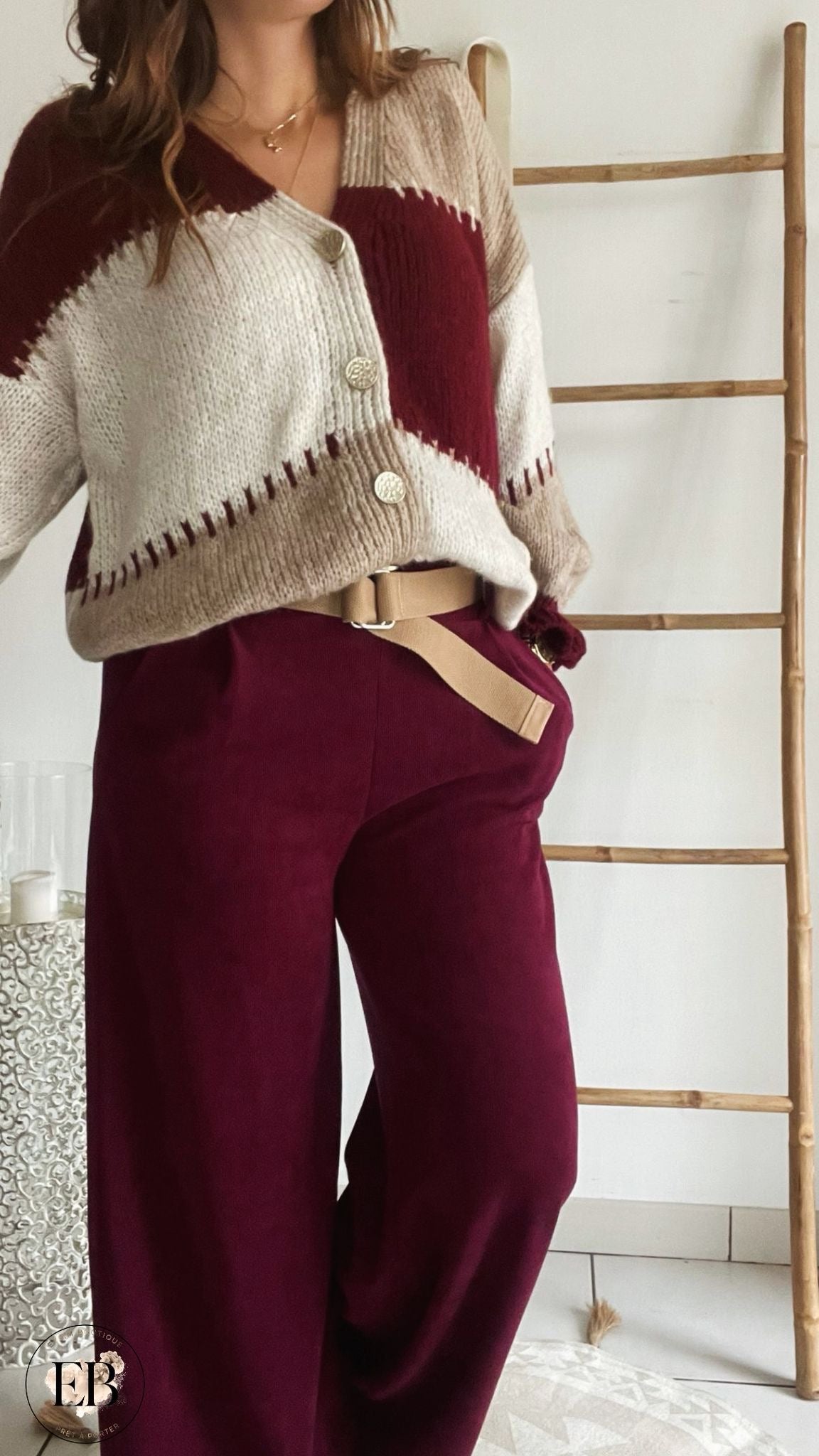 Pantalon [ Bordeaux ] Eylim Boutique