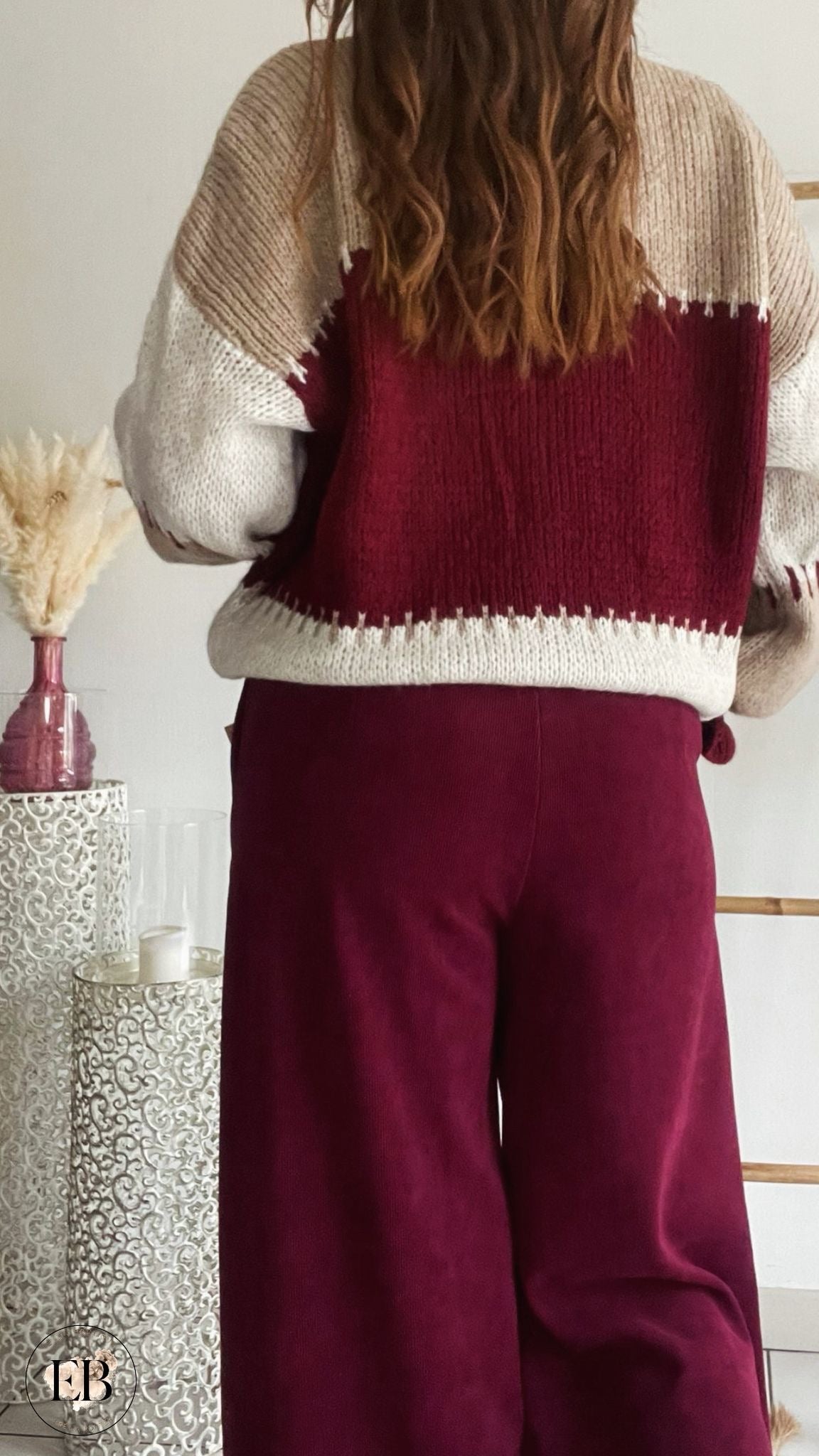 Pantalon [ Bordeaux ] Eylim Boutique