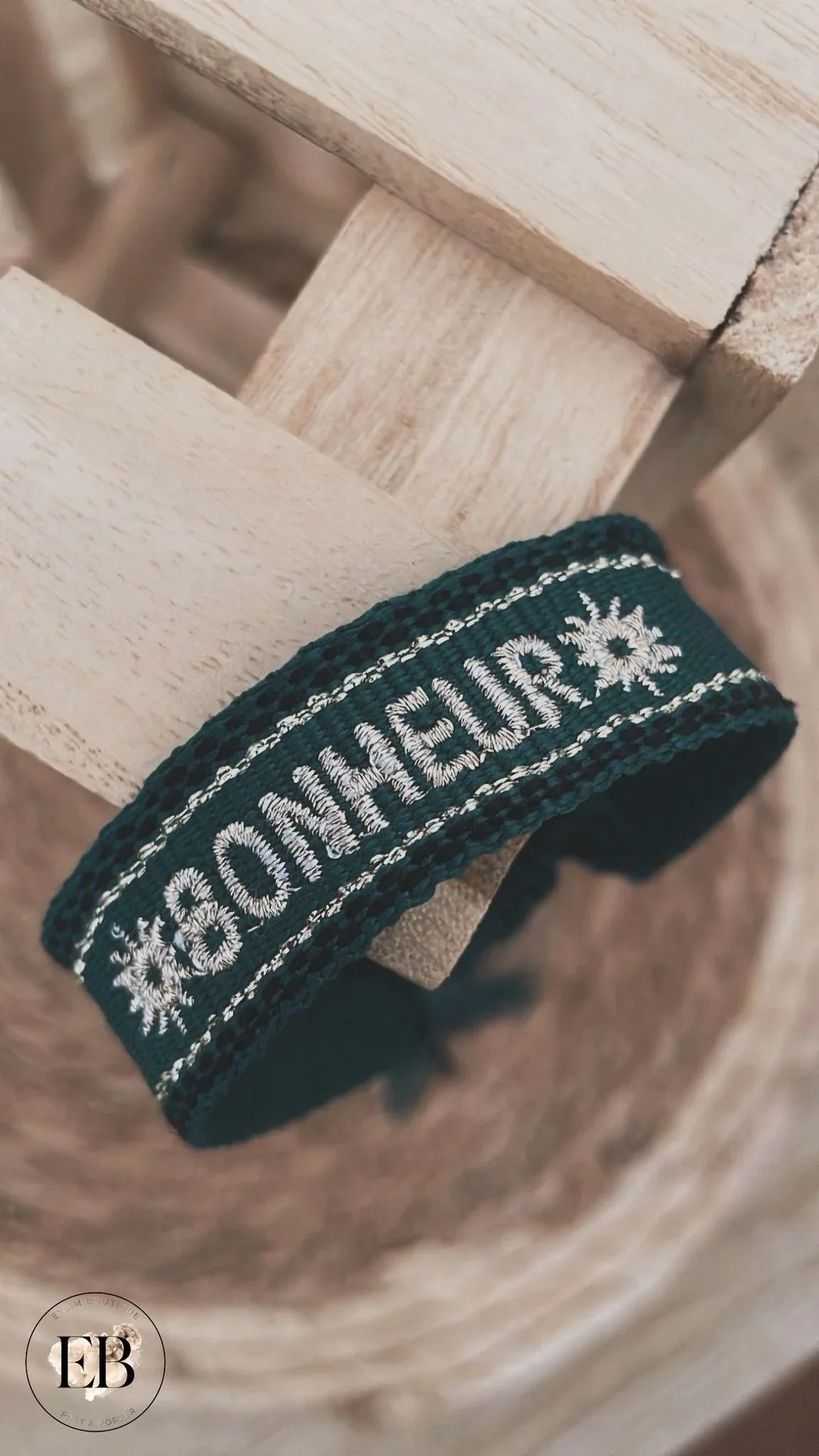 Bracelet BONHEUR [ Vert foncé ] Eylim Boutique