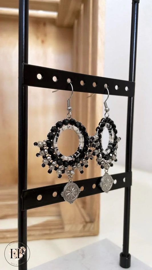 Boucles d’oreilles pendantes [ Argenté ]
