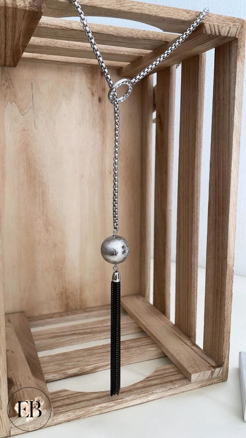 Collier sautoir [ Argenté ]