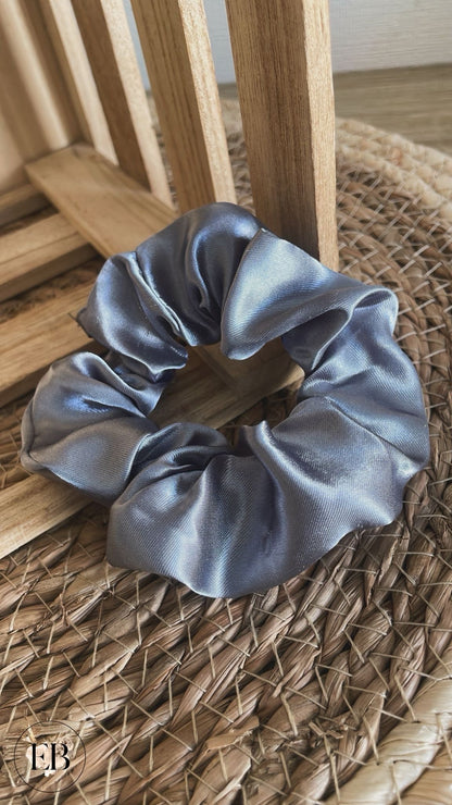 Chouchou SATINÉ [ Gris ] - Eylim Boutique
