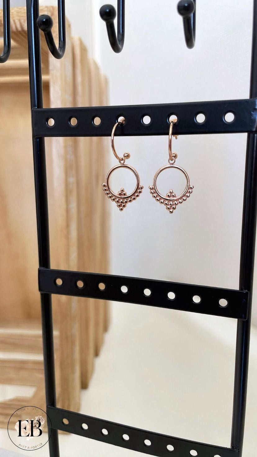 Boucles d’oreilles ATHENAÏS [ Rose gold ]