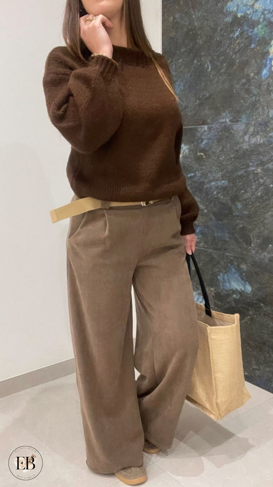 Pantalon ANYA [ Taupe ] Eylim Boutique