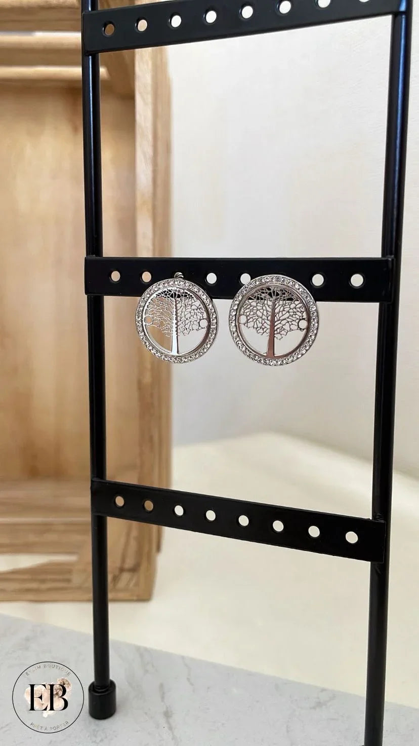 Boucles d’oreilles ARBRE DE VIE [ Argenté ] Eylim Boutique
