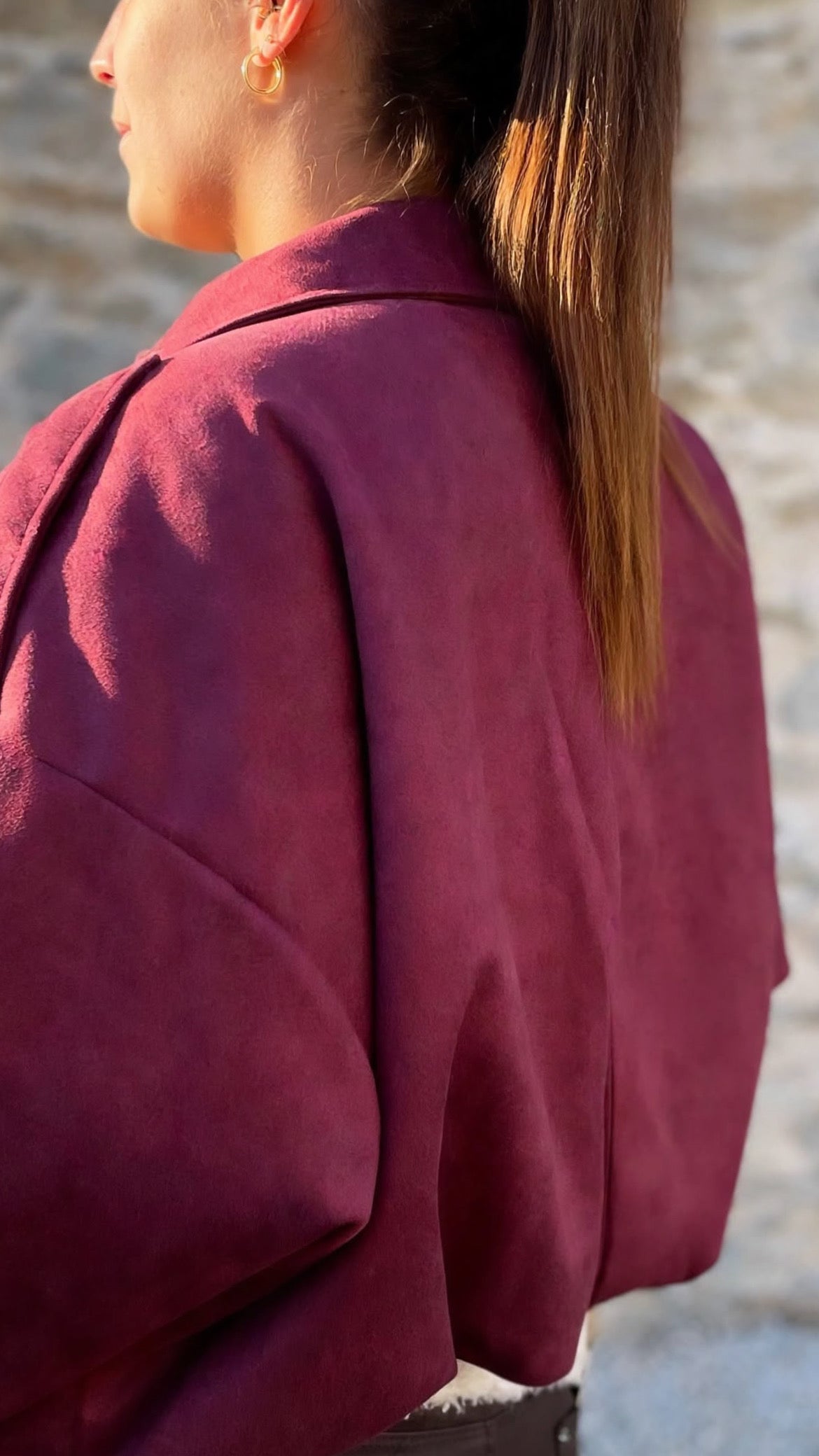 Veste bombers LISON [ Bordeaux ] Eylim Boutique