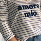 T-shirt AMORE MIO [ Bleu marine ]