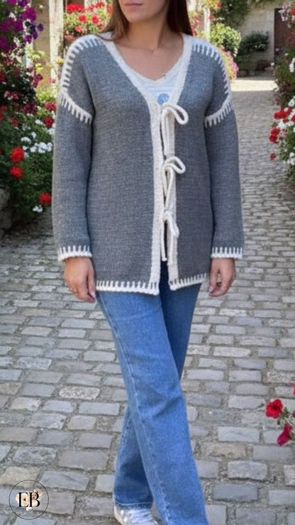 Gilet FANNY [ Gris ] - Eylim Boutique