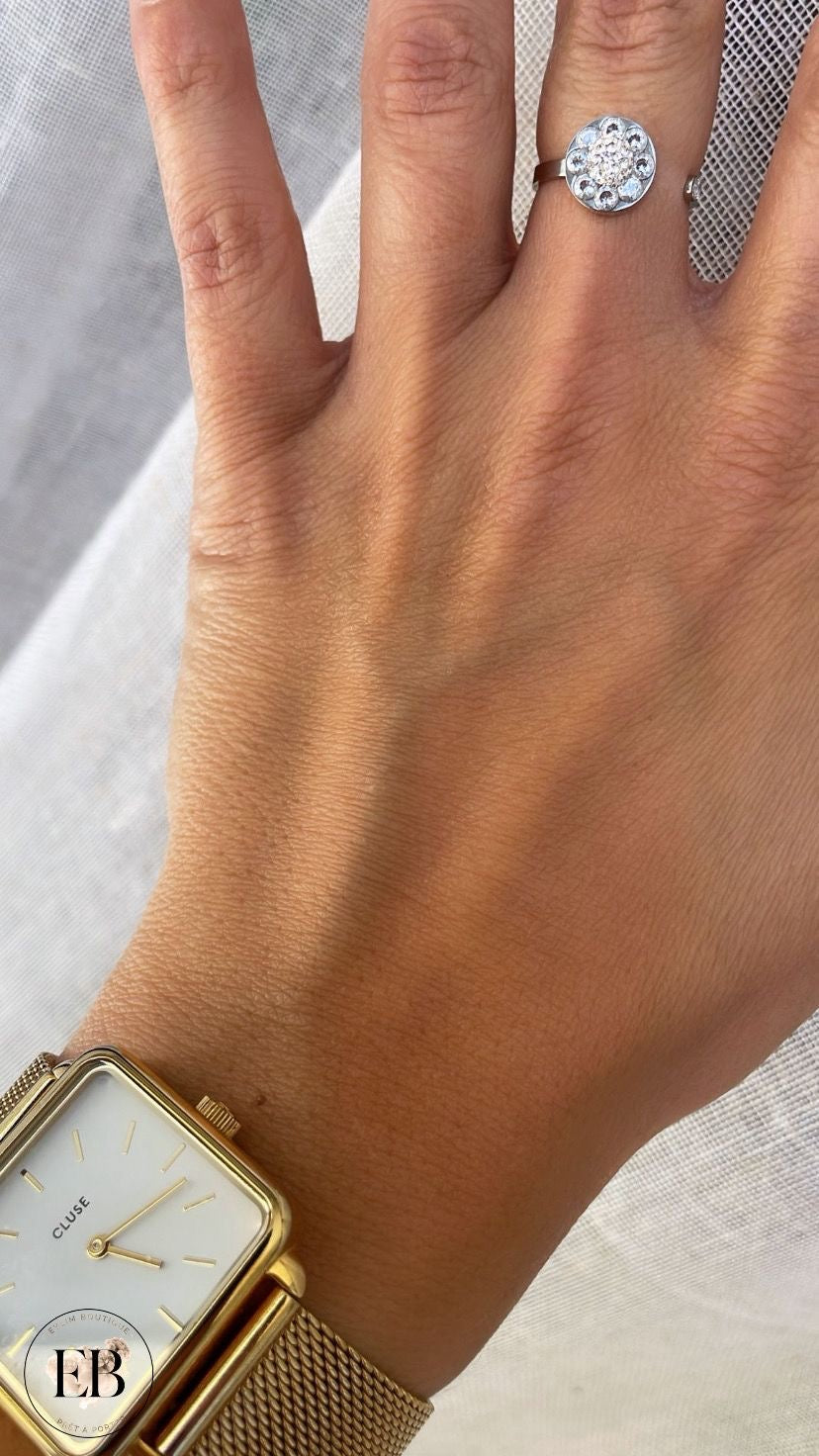 Bague réglable [ Argenté ]