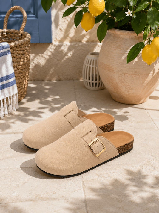 Mules [ Beige ] Eylim Boutique