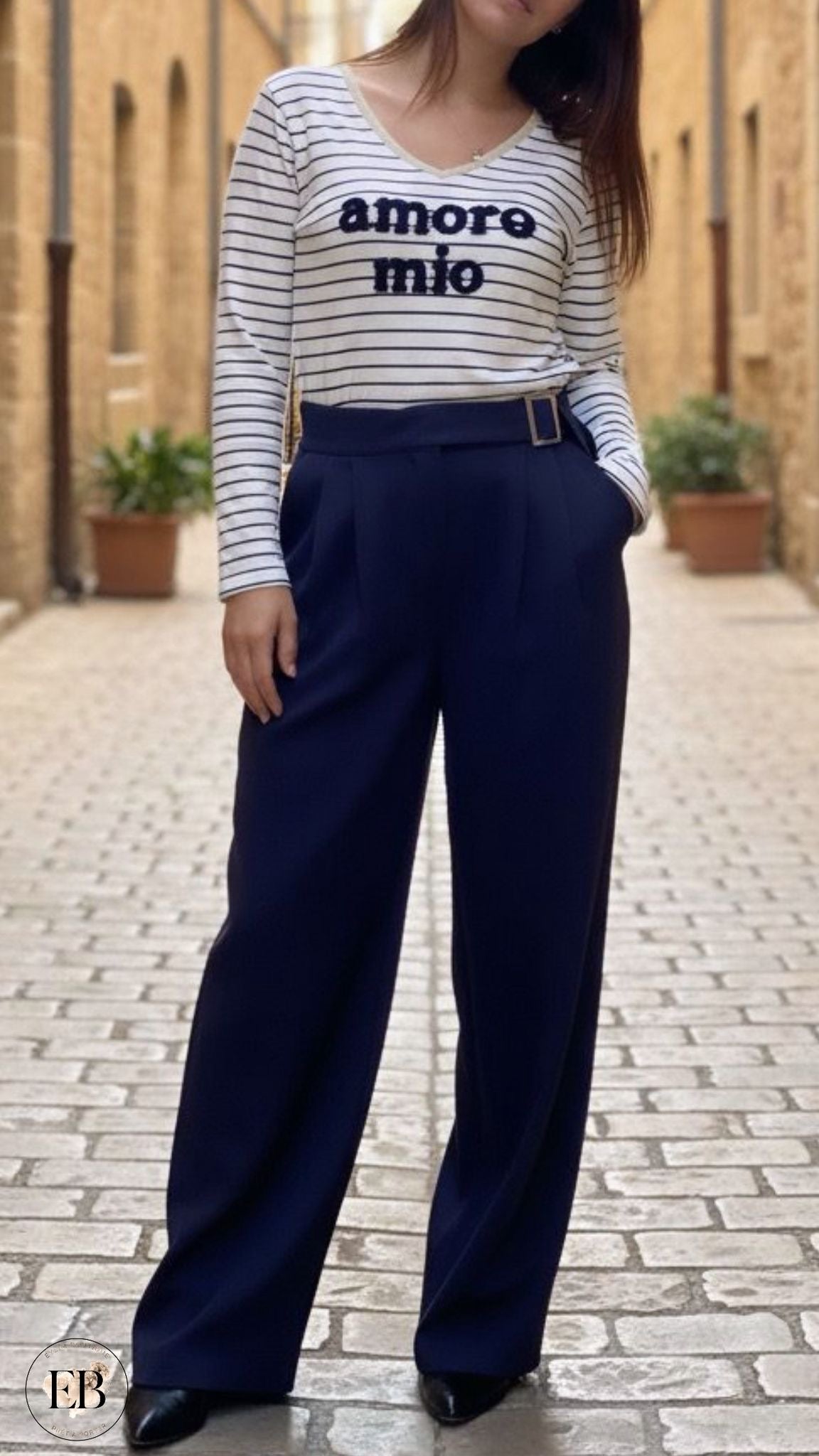 Pantalon ARIANE [ Bleu marine ]