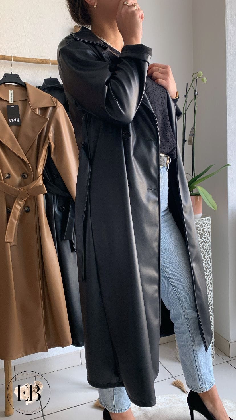 Trench SIMILI [ Noir ]