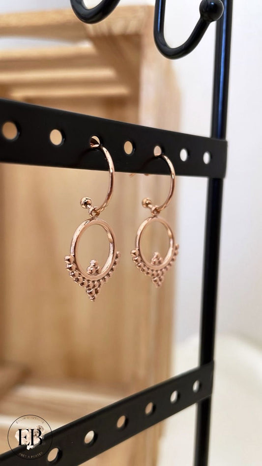 Boucles d’oreilles ATHENAÏS [ Rose gold ]