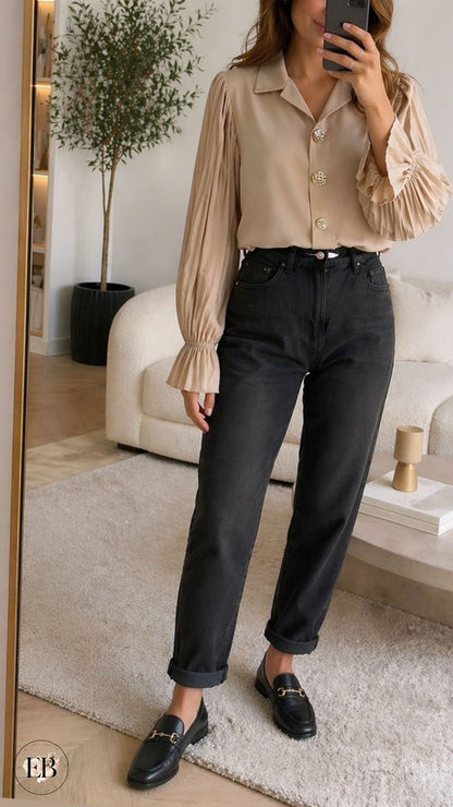 Chemisier [ Beige ] Eylim Boutique