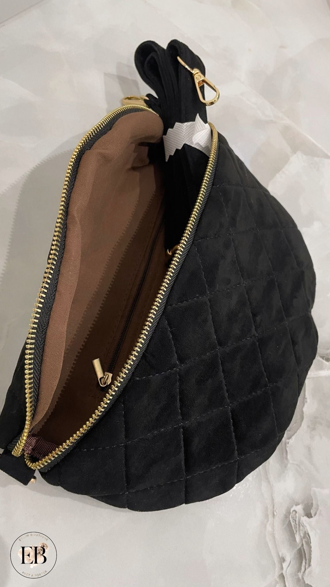 Sacoche bandoulière matelassée [ Noir ] Eylim Boutique
