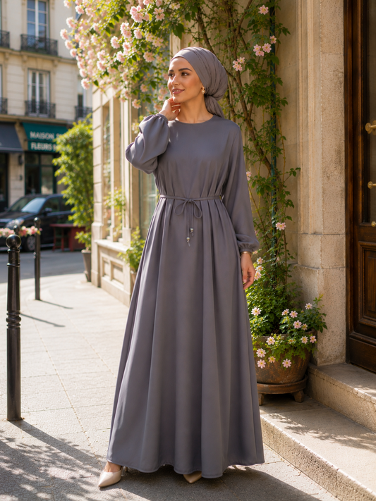 Abaya SAFA [ Gris ] Eylim Boutique