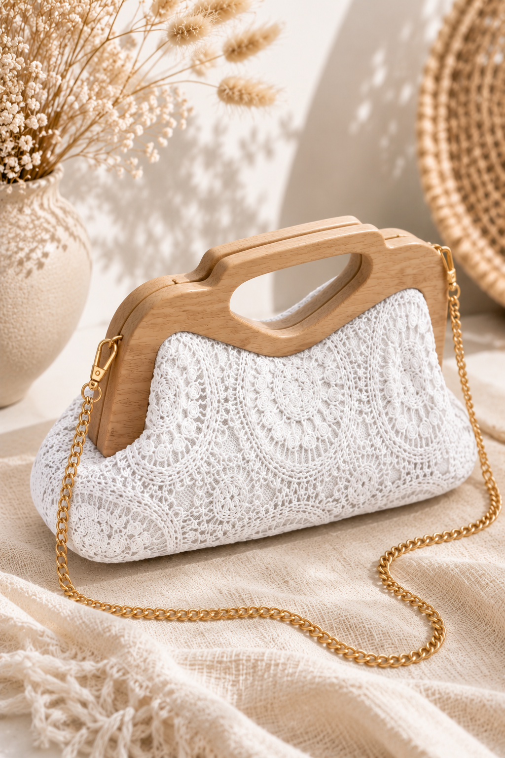 Sac bandoulière crochet et bois Eylim Boutique