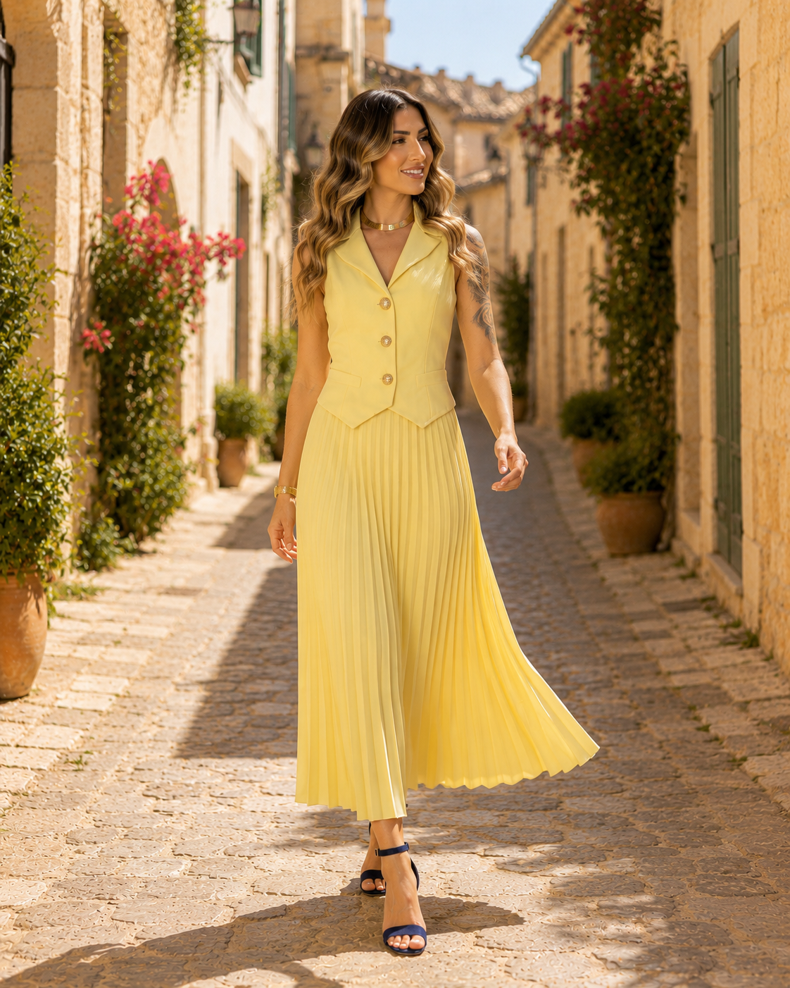 Robe JADE [ Jaune pâle ] Eylim Boutique